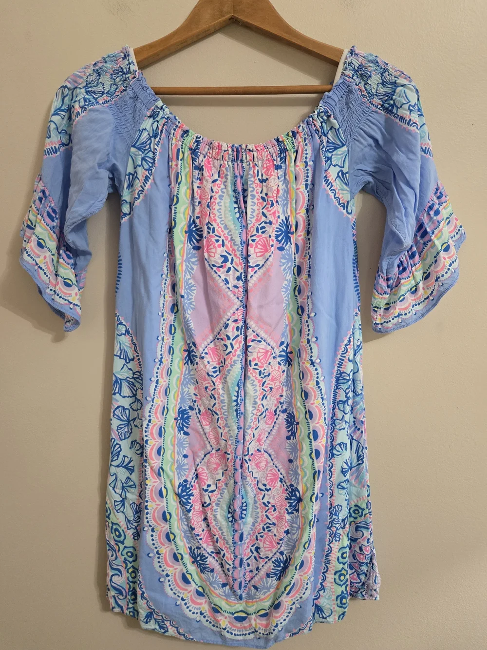 Lilly Pulitzer Fawna Off Shoulder Dress Women’s Small NWOT Floral Resort Shift
